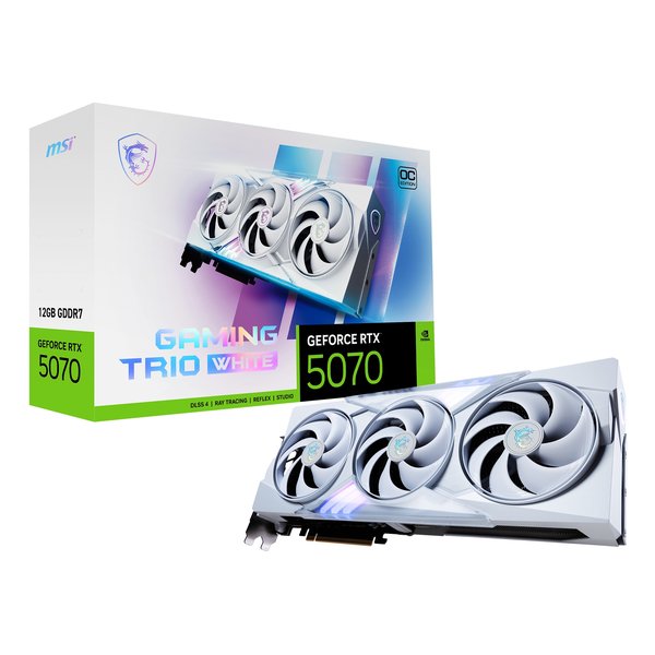MSI エムエスアイNVIDIA GeForce RTX 5070 TRI FROZR 4/2610MHz/28Gbps/12GB GDDR7 192bit/ホワイト 5070 12G GAMING TRIO OC WHITE(2650898)送料無料