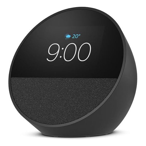 【15日は24時間限定クーポン配布！】Amazon アマゾンAmazon Echo Spot with Alexa ブラック B0C2S4K41G(2642859)送料無料