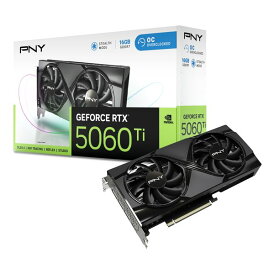 【19日20時〜クーポン配布&20日は要エントリーでポイント抽選】PNY ピーエヌワイPNY GeForce RTX 5060 Ti 16GB Overclocked Dual Fan 転送不可 VCG5060T16DFXPB1-O(2654641)送料無料