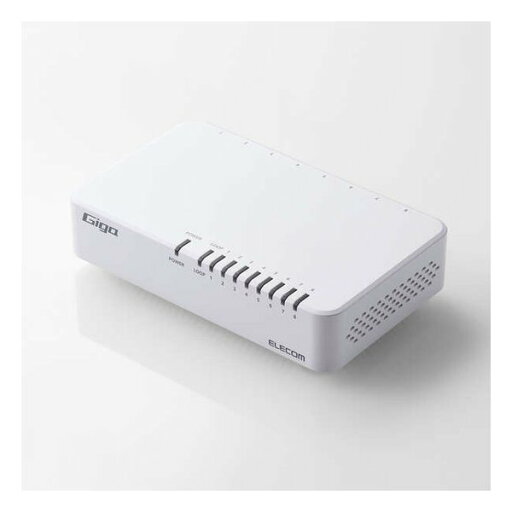 ELECOM エレコムスイッチングハブ LAN ハブ 8ポート Giga対応 1000/100/10Mbps プラ筐体/ファンレス EHC-G08PA4-JW(2654613)送料無料 ELECOM エレコムスイッチングハブ LAN ハブ 8ポート Giga対応 1000/100/10Mbps プラ筐体/ファンレス EHC-G08PA4-JW(2654613)送料無料