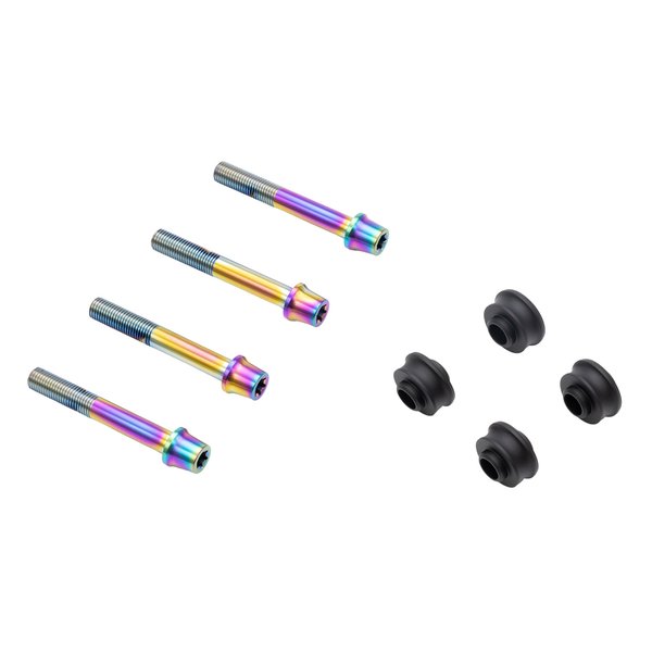 【15日は24時間限定クーポン配布】PLOT BREMBO（プロトブレンボ）オフセットカラーマウントボルトセット 適合キャリパーA テーパーキャップ チタン色 CBY-06ATT(2630682)代引不可 送料無料