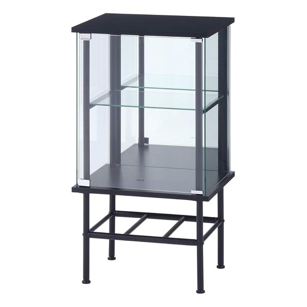 【5日は24時間限定クーポン配布】不二貿易 フジボウエキレグラス コレクションケース スタンド 2段/ミラータイプ/ブラック 99498(2653312)代引不可