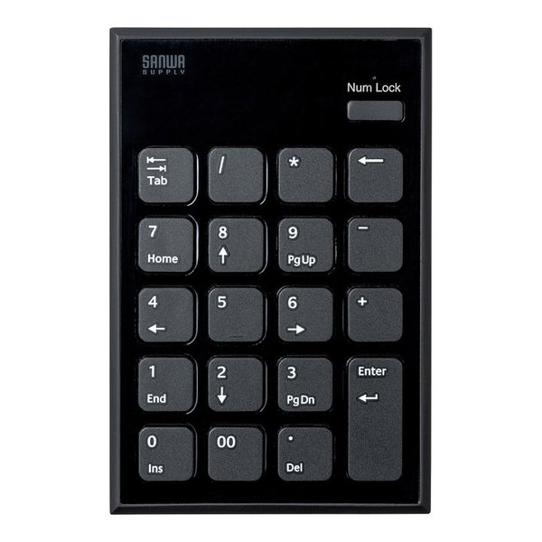 【5日は24時間限定クーポン配布】SANWA SUPPLY サンワサプライBluetoothテンキー NT-BT21BK(2657917)送料無料