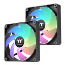 【15日は24時間限定クーポン配布】Thermaltake サーマルテイクCT120 ARGB Sync PC Cooling Fan Black 2ファンパック ARGB対応 120mm ケースファン CL-F149-PL12SW-A(2654343)代引不可 送料無料