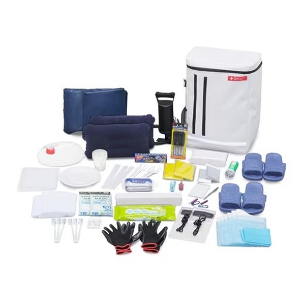 【20日は24時間限定クーポン配布】IRIS OHYAMA アイリスオーヤマ防災セット 2人用/44点/ホワイト BS2-44(2658465)送料無料