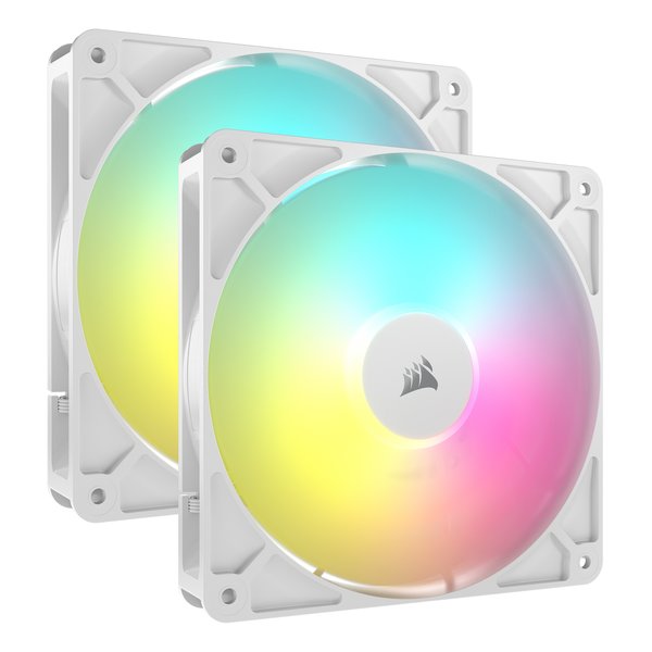 【15日は24時間限定クーポン配布】CORSAIR コルセアファン RS140 ARGB White Dual Fans RGB LED8個搭載..