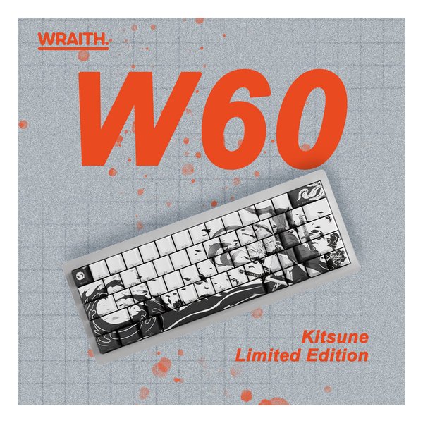 【30日は24時間限定クーポン配布】Wraith（レイス）W60ラピッドトリガーキーボード 限定版/キツネエディション/マグネティックスイッチ WRAITH-W60-LIMITED(2658848)代引不可 送料無料