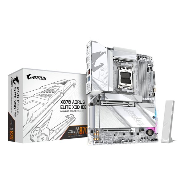 【20日は24時間限定クーポン配布】GIGABYTE ギガバイトX870 AORUS ELITE X3D ICE ATXマザーボード ホワイト X870 A ELITE X ICE(2661461)送料無料