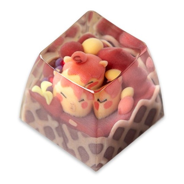 【25日は24時間限定クーポン配布】KEYMOJI（キーモジ）Animal Ice Cream - Chocolate Artisan Keycap kj-akc-aic-chocolate(2658673)代引不可