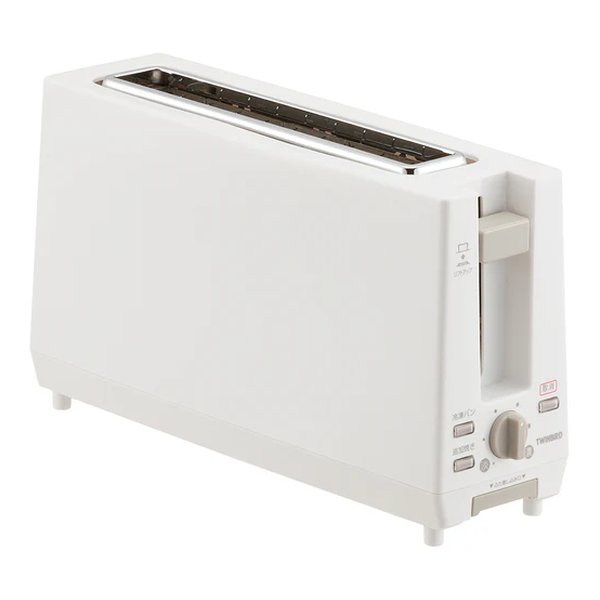 【5日は24時間限定クーポン配布】TWINBIRD ツインバードポップアップトースター 焼き加減6段階調整/スリム設計/ホワイト TS-D404W(2666778)送料無料