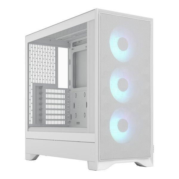 Fractal Design フラクタルデザインミドルタワー型PCケース Pop 2 Air White TG RGB ATX/強化ガラス クリア /ホワイト FD-C-POA2A-04