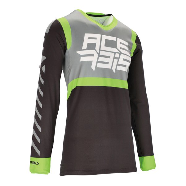 乐天商城 - 【25日は24時間限定クーポン配布】ACERBIS アチェルビスMX X-FLEX FIVEジャージ ブラック/グリーン Mサイズ AC-25037BK/GR2(2645297)代引不可 送料無料