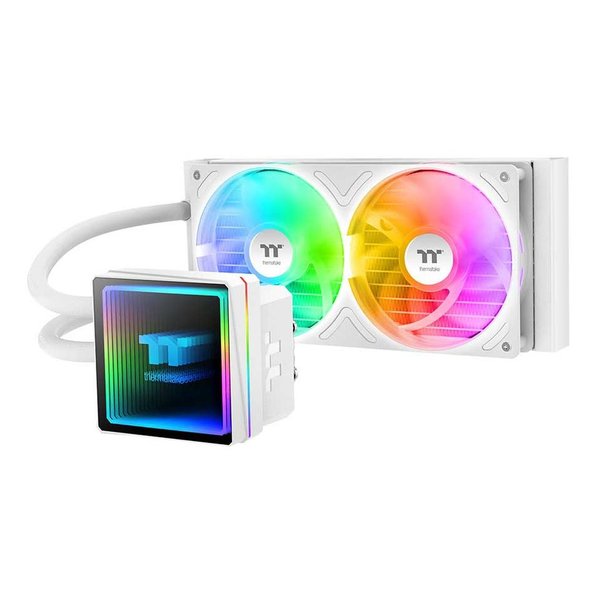 Thermaltake - 【20日は24時間限定クーポン配布】thermaltake サーマルテイクTH240 V3 ARGB Sync Snow All-In-One Liquid Cooler CL-W467-PL12SW-A(2673445)代引不可 送料無料