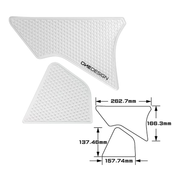 PRINT プリントニーグリップパッド HDR YZ125R/250R 15-20 クリア PI1018-HDR1009(2646377)代引不可 送料無料