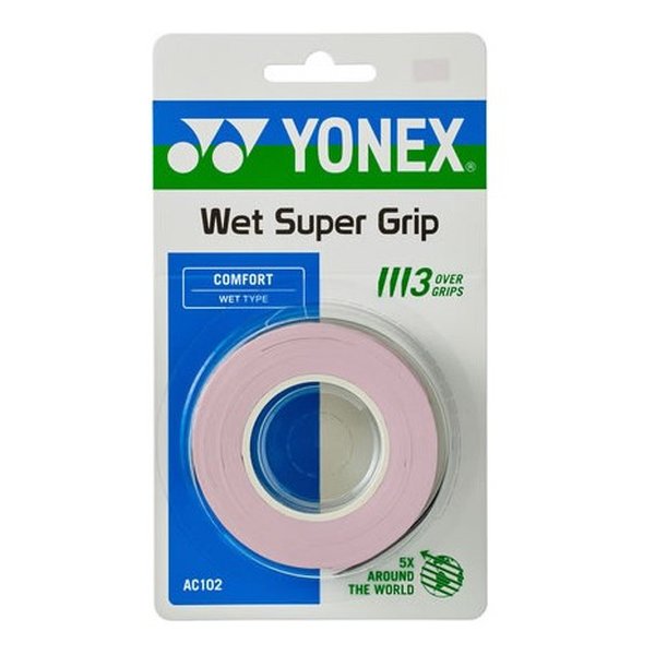 【エントリーで最大10万ポイント】YONEX（ヨネックス）ウェットスーパーグリップ 3本入 ミストピンク AC102-407(2680876)代引不可
