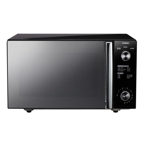 ●スタイリッシュなミラーデザイン。 モノトーン調のモダンなキッチンやオープンキッチンに映える、ミラーデザインの電子レンジです。 調理中のみ庫内が点灯。 使っていないときはキッチンの風景に溶け込みます。●ダイヤル操作&フラット構造で、使いやすさを追求しました。 あたため機能に特化したシンプルな一台です。 直感的に操作できるダイヤル式なので、あたため時間を簡単に調整できます。 また、回転テーブルのないフラット構造を採用。 庫内を広々使える上に、お掃除も簡単です。●引っ越し・転勤にも対応できるヘルツフリー。■製品寸法 [ W x D x H ]：約 460 × 350 × 275 mm( ハンドル含まず )■製品質量：約 13.5 kg■定格電圧：AC 100 V 50 / 60 Hz■定格消費電力：900 / 1200 W ( 50 / 60 Hz )■定格高周波出力：600 W■出力切替：あたため 600 W / あたため 500 W / 解凍■タイマー：10 分■庫内容量：20 L■庫内有効寸法：約 320 × 330 × 185 mm■電源コード長：約 1.4 m