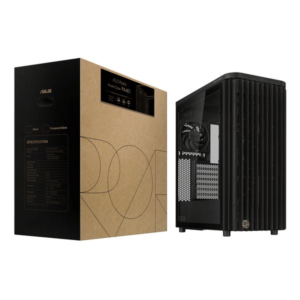 【15日は24時間限定クーポン配布】ASUS エイスースPCケース ProArt PA401 Wood Edition 強化ガラスパネル/ミドルタワー/ブラック PA401 WOOD TG BK(2646796)代引不可 送料無料