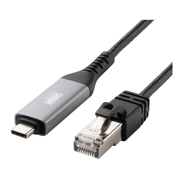 【エントリーで最大10万ポイント】SANWA SUPPLY サンワサプライUSB Type-C LAN変換ケーブル（Gigabit対応・1m） KB-SL6CLAN01BK(2654569)送料無料