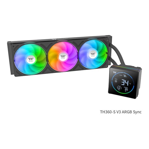 【5日は24時間限定クーポン配布】thermaltake サーマルテイクTH360-S V3 ARGB Sync CL-W470-PL12SW-A(2685985)代引不可 送料無料