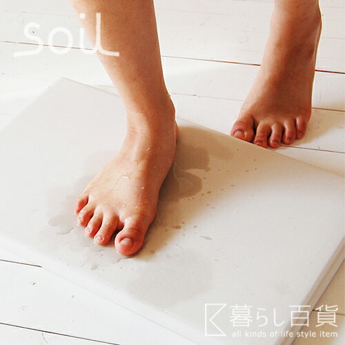 《全4色》soil バスマット 足拭きマット 【ソイル 珪藻土 BATH MAT お風呂場 デザイン雑貨 自然素材 バスルーム 脱衣所 浴室 梅雨 水滴 湿気 足ふき】