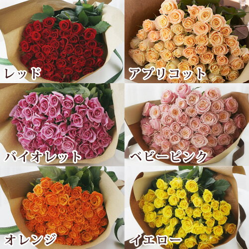 【花束 ブーケ】「モダンローズ・10本」花束 ブーケ 生花 バラ 薔薇 レッド オレンジ ピンク ホワイト イエロー アプリコット ミックス 赤 黄色 白 紫 プレゼント プロポーズ 誕生日 お祝い 結婚祝い 結婚記念日 送別会 卒業 定年 女性 母 祖母 女友達 妻 両親 成人式