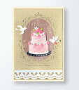 バースデーカード 『Birthday』 鳥とケーキ柄 /大切な人へ、小さなサプライズ♪/グリーティングカード/メッセージカード/Greeting card