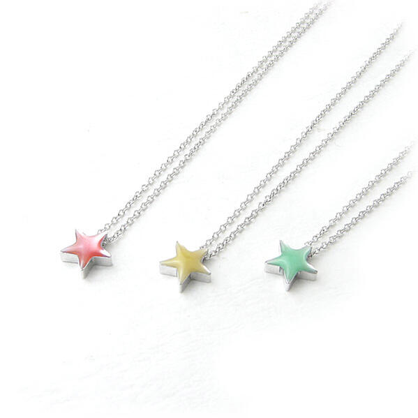 Rakuten - ネックレス レディース スター 星 パステル 可愛い チェーン 華奢 KN17030-32【ペンダント】