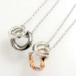 ペアネックレス close to me ブルーダイヤモンド付き ANGEL&GUADIAN WING:天使と守護神の羽根シルバーペアネックレスSN13-139 140【ペアペンダント】
