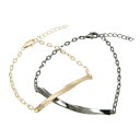 ペアブレスレット シルバー close to me ピンクゴールドコート ブラックコート シルバーブレスレット レッドダイヤモンド SBR13-065066