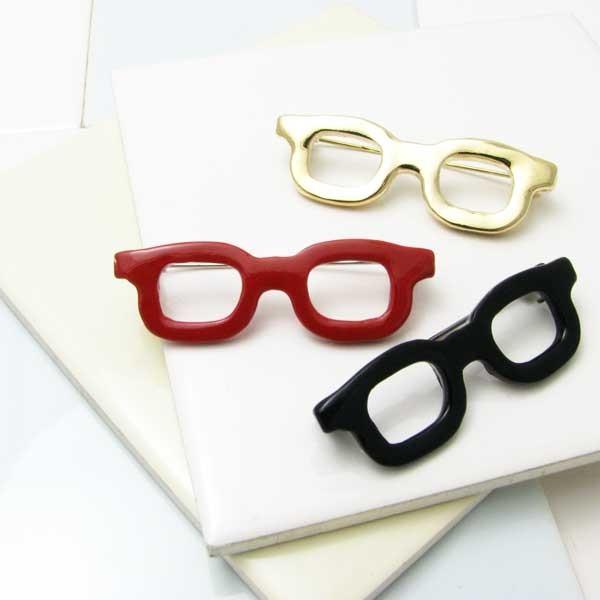 めがね ピンブローチ ブローチ KS36014メガネ 眼鏡【ラベルピン】