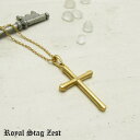 ネックレス メンズ シルバー K23RGP ゴールド RoyalStagZEST クロス 十字架 ラージサイズ 天然 ダイヤモンド SN26-001【ペンダント...