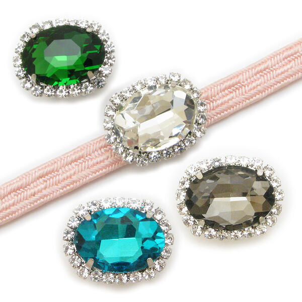 帯留め ラインストーン モダン 着物アクセサリー 和小物 シンプル オーバル 浴衣 帯どめ ゆかた 現代的 KSD58007