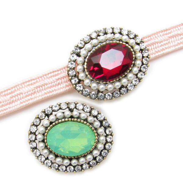 帯留めラインストーンモダン着物アク...