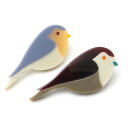 ブローチ ことり 小鳥 レディース 青い鳥 アクリル かわいい KS49012