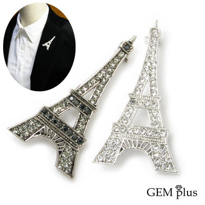ブローチ メンズ レディース エッフェル塔 ラペルピン パリ フランス GEM plus KS48005