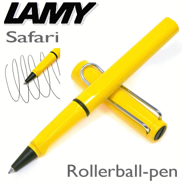 ■純正替芯（黒色）1本付　LAMY ラミー ローラーボールペン（水性ペン）　「safari」サファリ・シリーズ