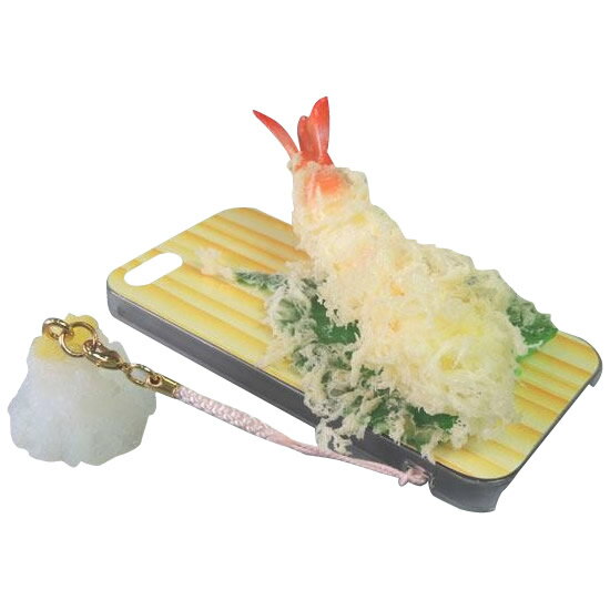 【送料無料】日本職人が作る 食品サンプルiPhone5ケース　天ぷら　えび ストラップ付き IP-217 【パソコン・AV機器関連 レビュー投稿で次回使える2000円クーポン全員にプレゼントPC・携帯関連】