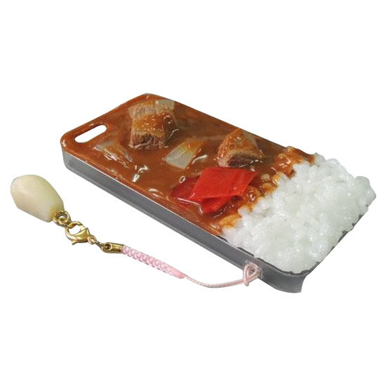【送料無料】日本職人が作る 食品サンプルiPhone5ケース　カレーライス ストラップ付き IP-221 【パソコン・AV機器関連 レビュー投稿で次回使える2000円クーポン全員にプレゼントPC・携帯関連】