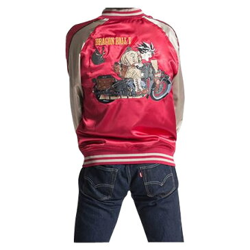 【送料無料】ドラゴンボールZ メンズスカジャン バイク柄 A21・レッド 1113-701 Mサイズ 【アパレル メンズ レビュー投稿で次回使える2000円クーポン全員にプレゼントナイトウエア】