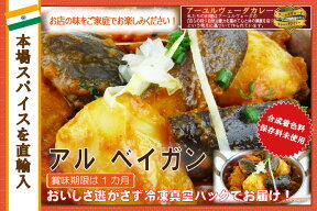 辛さ選べます 冷凍真空パック インドカレー アル ベイガン（ドライカレー）200g(1-2人分） インド料理店チャンドラマ