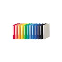 【送料無料】(業務用10セット) LIHITLAB パンチレスファイルZ式/レバーファイル 【A4/タテ型】 F-367-1 赤