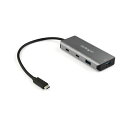 【送料無料】StarTech.com 4ポートUSB-Cハブ USB Type-Cポート×2/Type-A×2 ブラック&スペースグレーHB31C2A2CB 1...