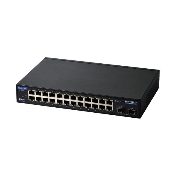 【送料無料】エレコムレイヤー2 Giga対応 Webスマートスイッチ 24ポート EHB-SG2C24 1台