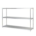 【送料無料】ステンレス シェルフ 46×150cm 3段 H120cm 日本製 耐錆 耐薬性 耐久性 冷蔵 冷凍 高温多湿対応 収納棚 オープンラック 組立式
