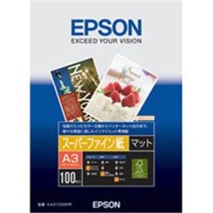 (まとめ)エプソン EPSON スーパーファイン紙 KA3100SFR A3 100枚【×3セット】