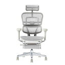 【送料無料】エルゴヒューマン プロ2 ハイタイプ オットマン(グレーフレーム×ホワイト)EHP2-LPL-DR-GF-WH【PU】新基盤 組立品【代引不可】