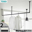 【送料無料】ハンギングバー 約278cm×27cm ホワイト H-2 天井付けCタイプセット 日本製 リビング ダイニング 洗濯物 観葉植物【代引不可】