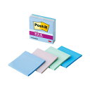 【送料無料】3Mポスト・イット 強粘着ノート マルチカラー2 75×75mm 4色 654SS-MC-21セット(40冊:4冊×10パック)