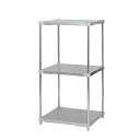 【送料無料】ステンレス シェルフ 60×60cm 3段 H120cm 日本製 耐錆 耐薬性 耐久性 冷蔵 冷凍 高温多湿対応 収納棚 オープンラック 組立式