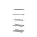 【送料無料】ステンレス シェルフ 60×76cm 5段 H180cm 日本製 耐錆 耐薬性 耐久性 冷蔵 冷凍 高温多湿対応 収納棚 オープンラック 組立式
